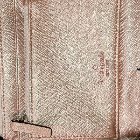 Kate Spade Metallic Rose Gold large wallet/clutch - Picture 5 of 8